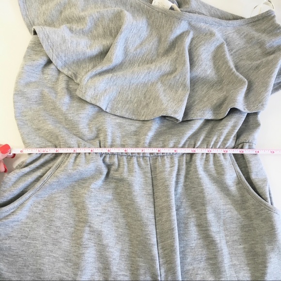 NWT Rolla Coster Gray Ruffle One Shoulder Romper - Picture 8 of 10